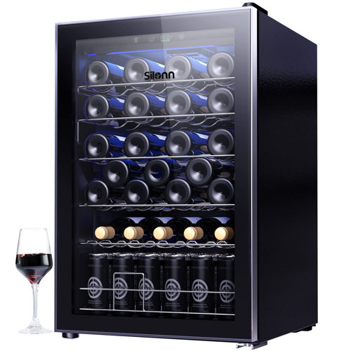 Furnimics 21.38'' 36 Bottle Single Zone Freestanding Wine Refrigerator